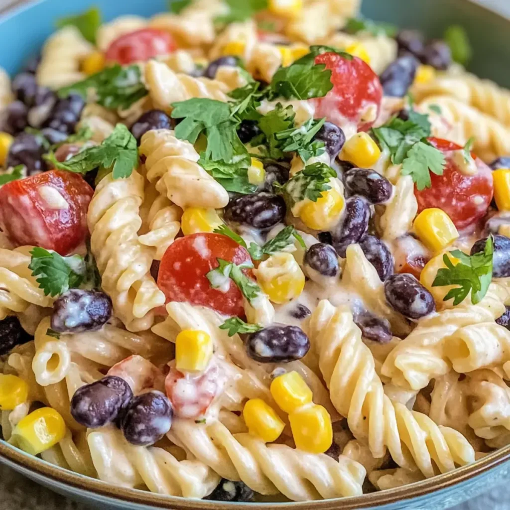 Cremiger Mexikanischer Nudelsalat