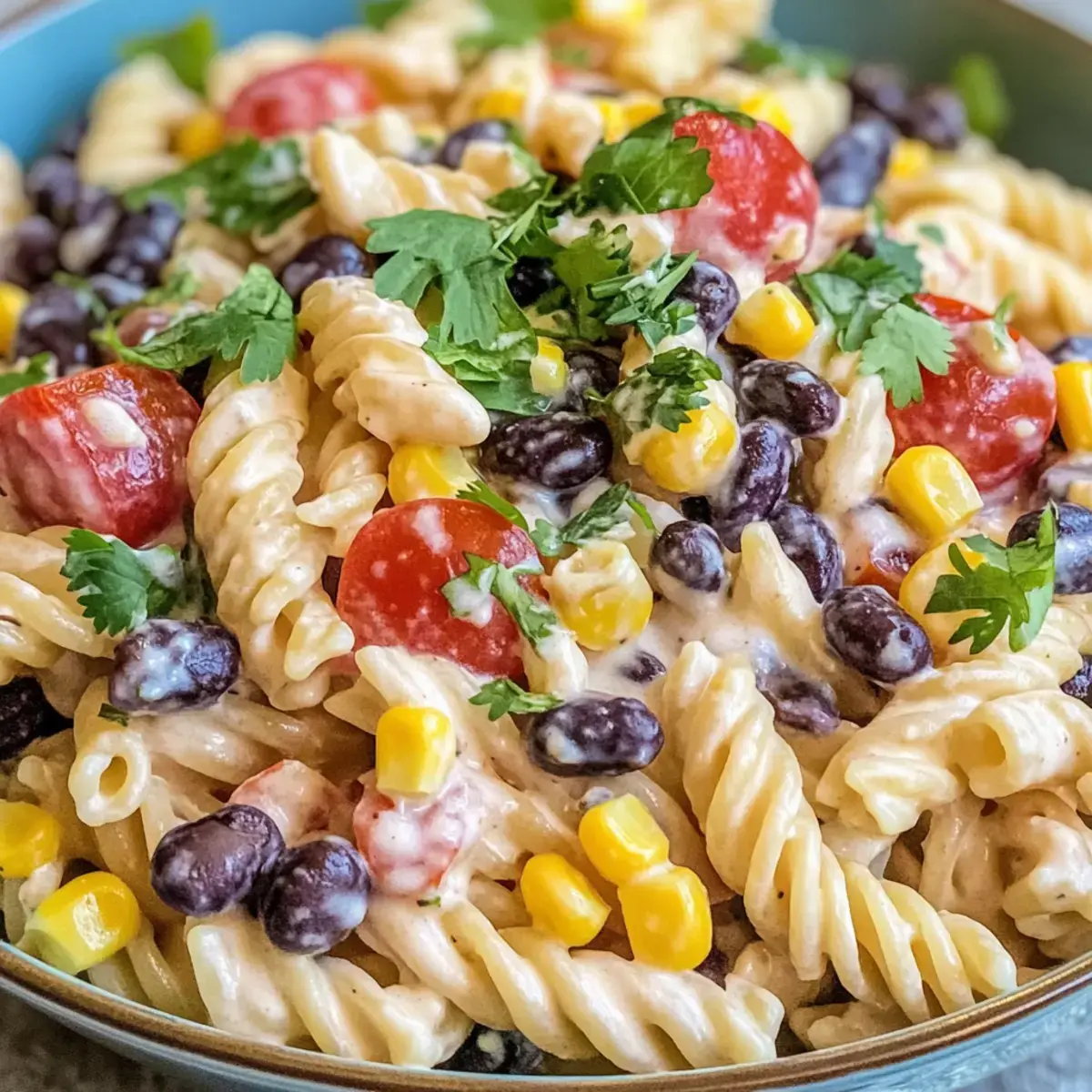 Cremiger Mexikanischer Nudelsalat