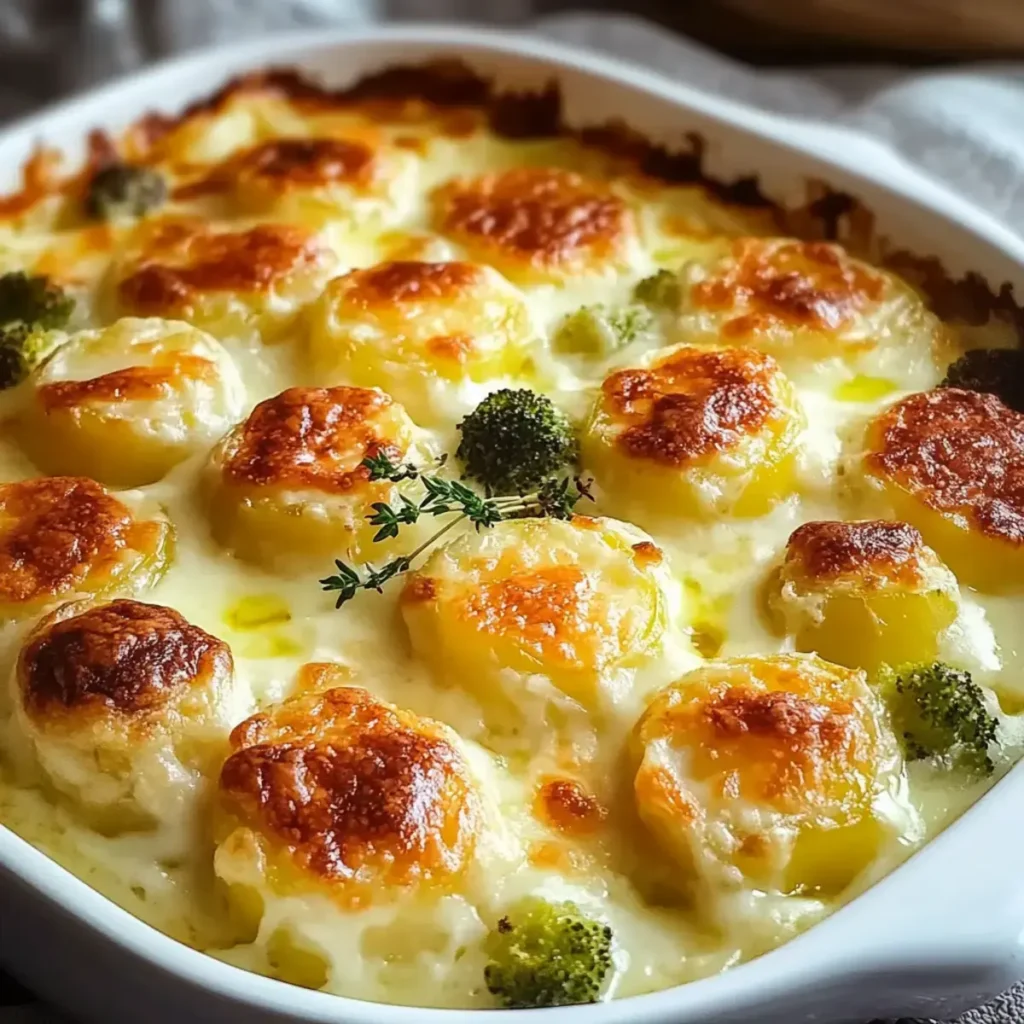 Cremiger Rosenkohlauflauf – mit Kartoffeln & Käse zum Verlieben