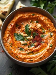 Cremiger Rote Paprika Walnuss Dip