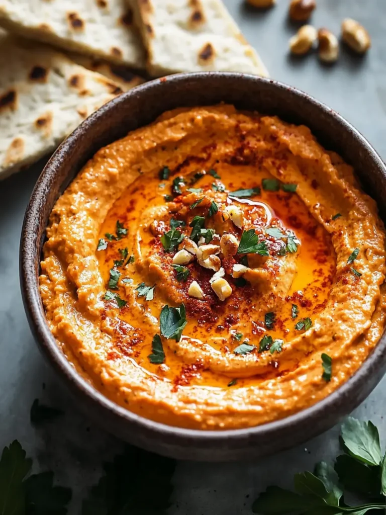 Cremiger Rote Paprika Walnuss Dip