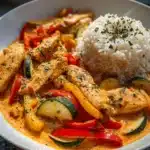 Cremiges Paprika Zucchini Hyhnchen Rezept