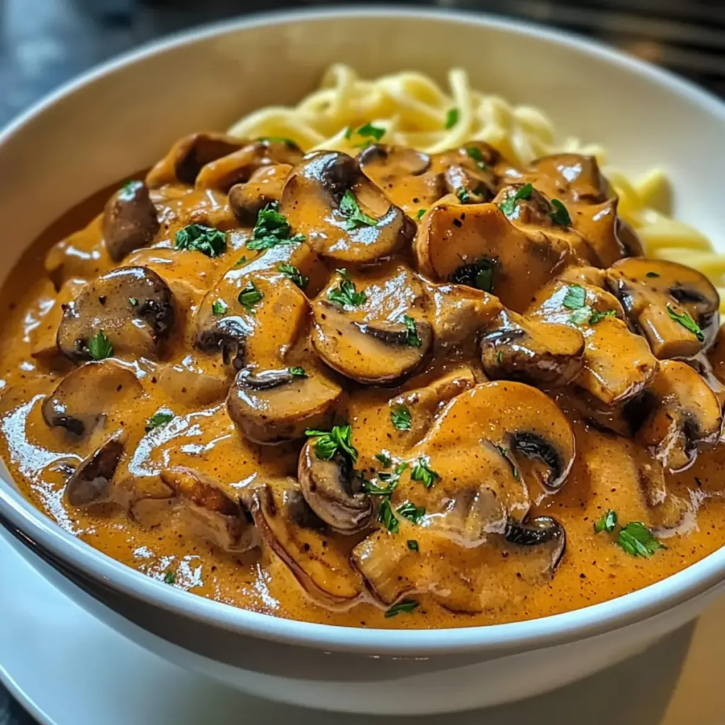 Cremiges Ungarisches Pilz-Paprikasch