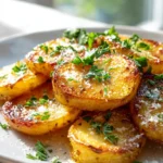Crispy Garlic Butter Potato Rounds