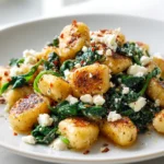 Crispy Gnocchi With Spinach And Feta
