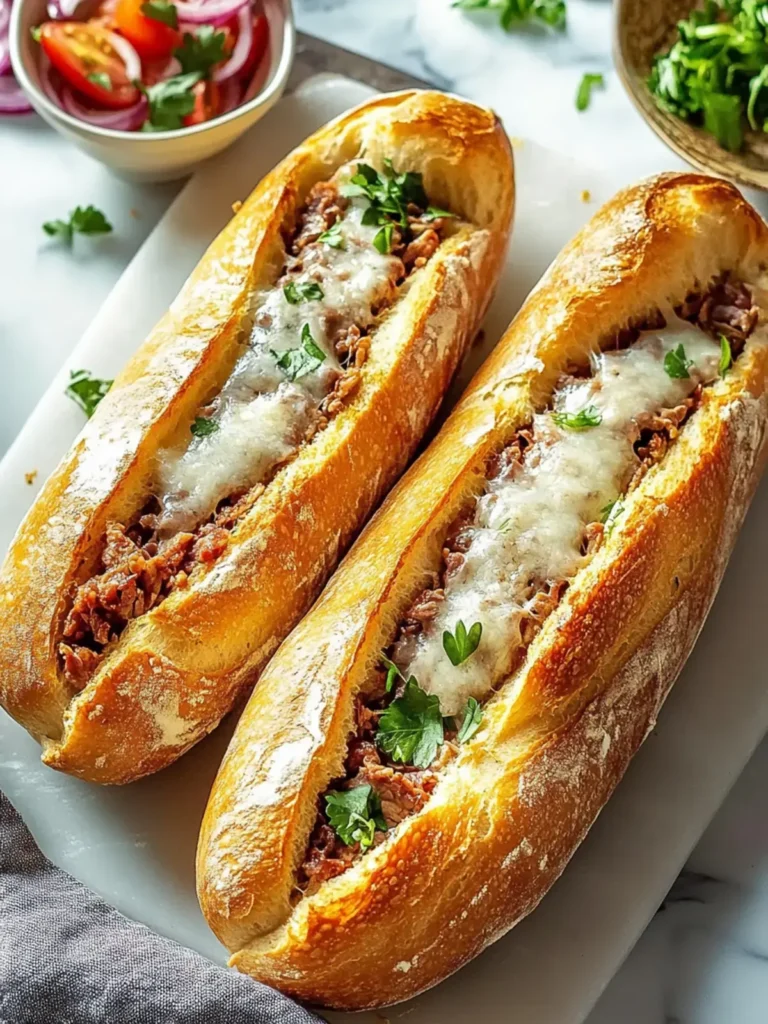 Crispy Rindfleisch gefüllte Baguettes