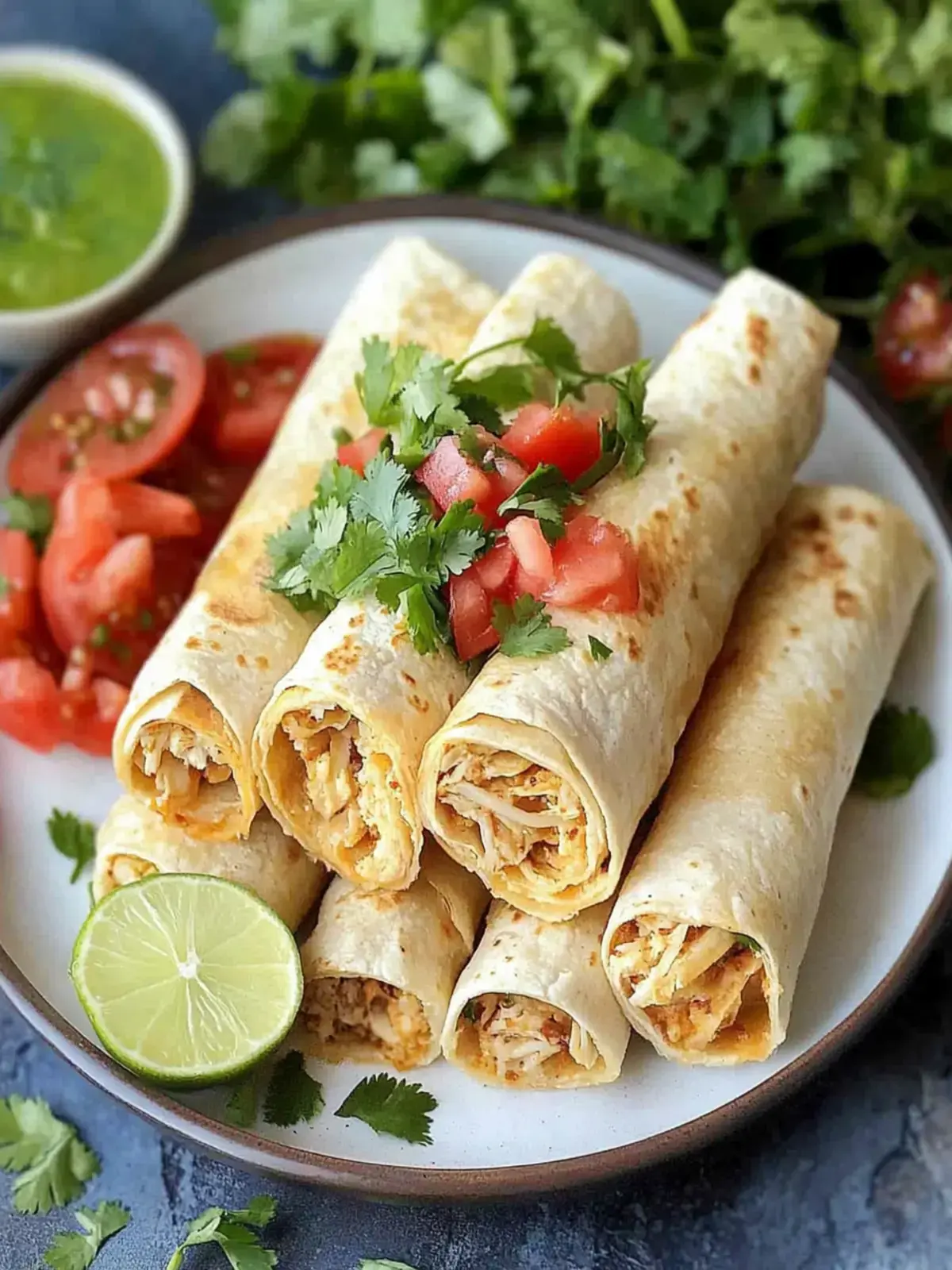 Crockpot Hähnchen Taquitos