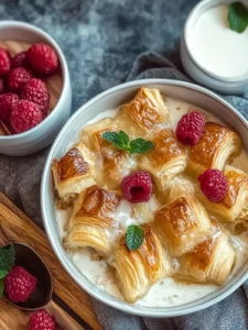 Cremiger Croissantbrotpudding