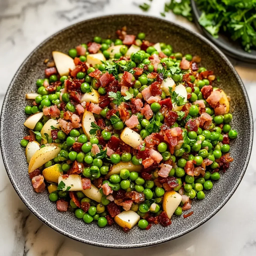 Dankegeben Erbsen mit Pancetta