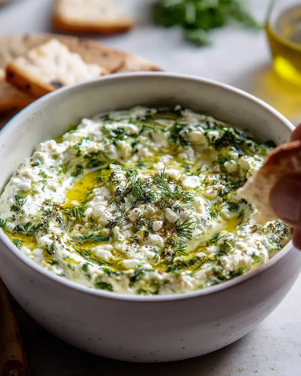 Easy Herb And Feta Olive Oil Dip Rezept