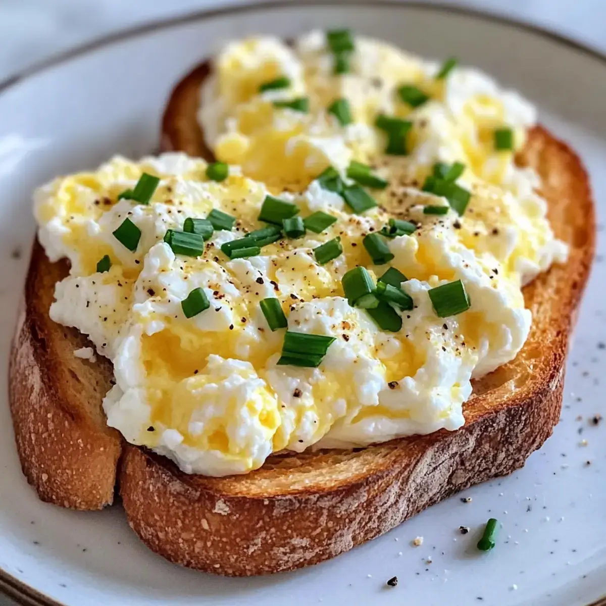 Ei und Ricotta-Toast