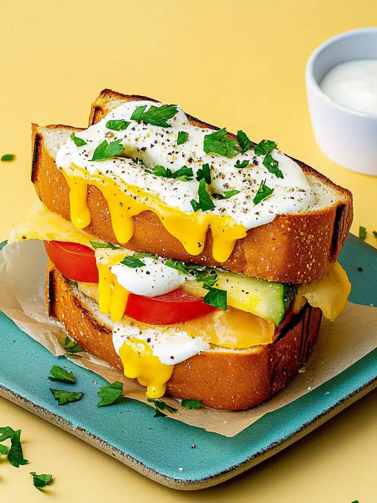 Eiersandwich mit Sriracha Mayo