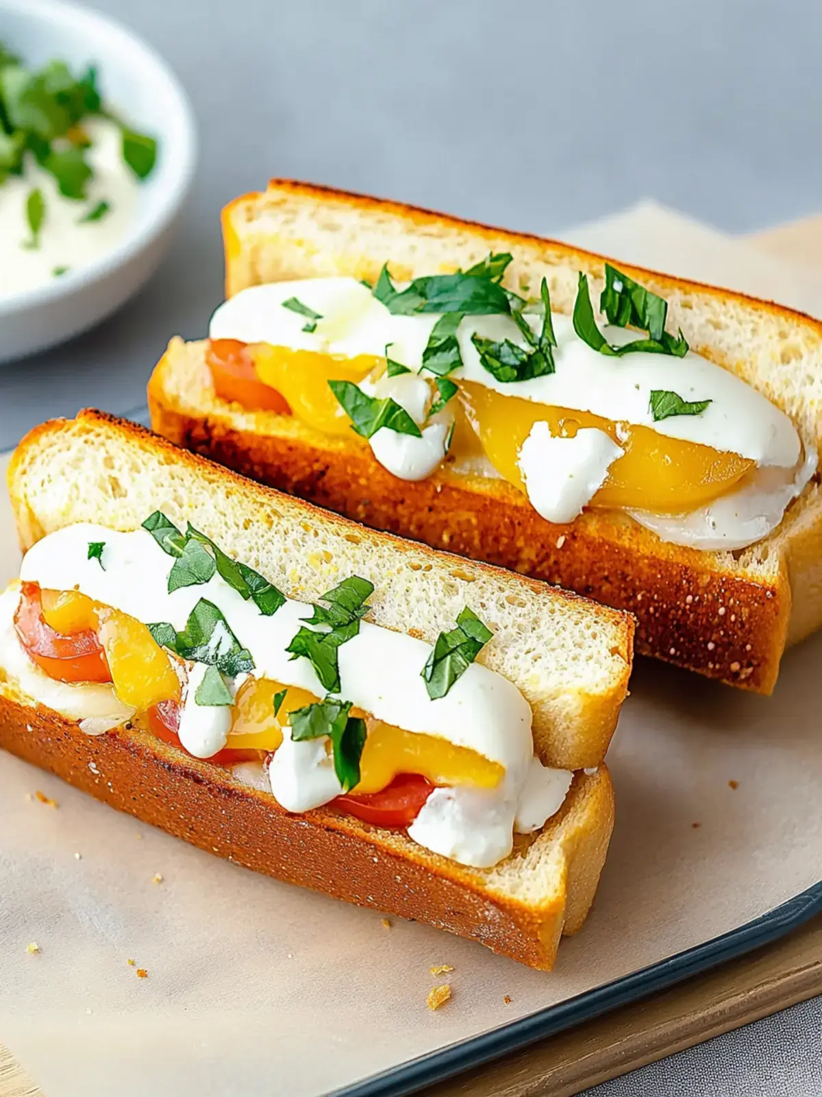 Eiersandwich mit Sriracha Mayo