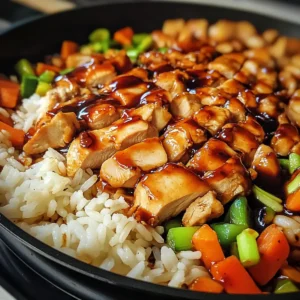 Ein-Pfannen Kühn Honig BBQ Hähnchen Reis