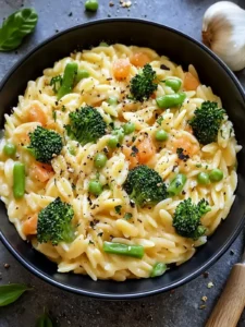 Schnelle Ein-Topf-Orzo-Nudeln mit Brokkoli für den Feierabend