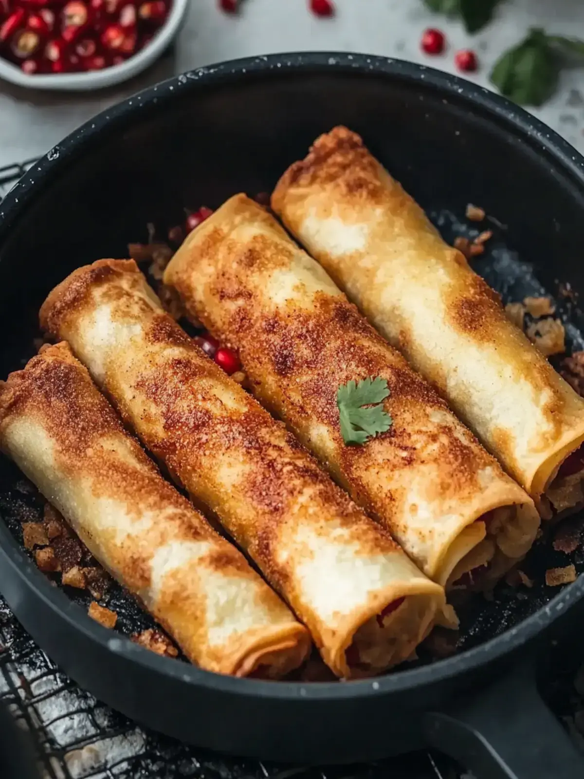 Einfache Heißluftfritteuse Apfelkuchen Taquitos