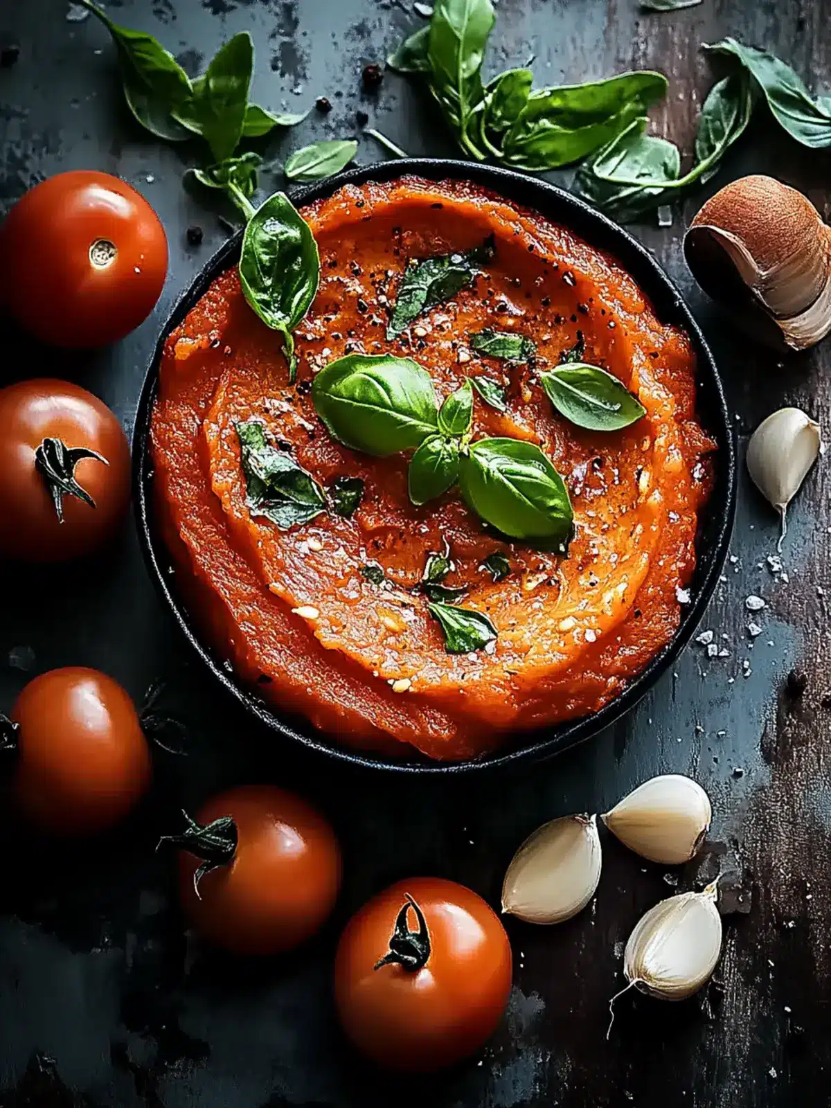 Einfache Tomatenbutter mit Knoblauch