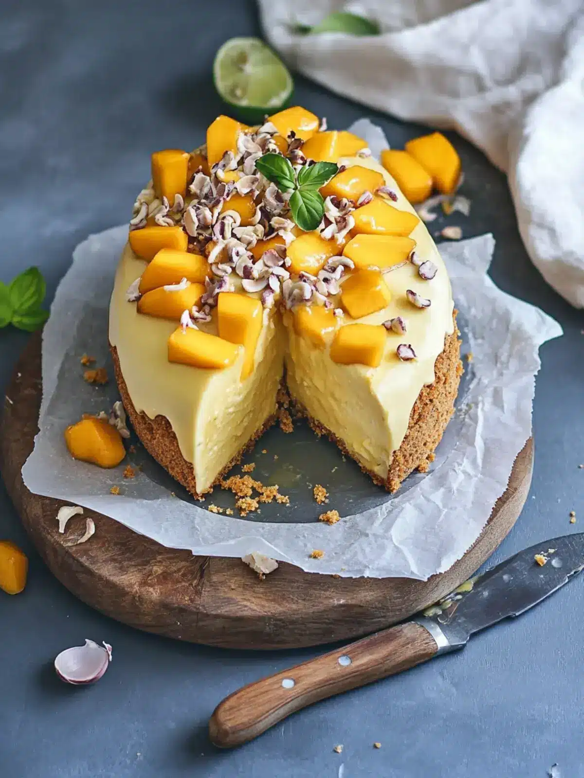 Einfacher Mango Kokosnuss Kastenkuchen