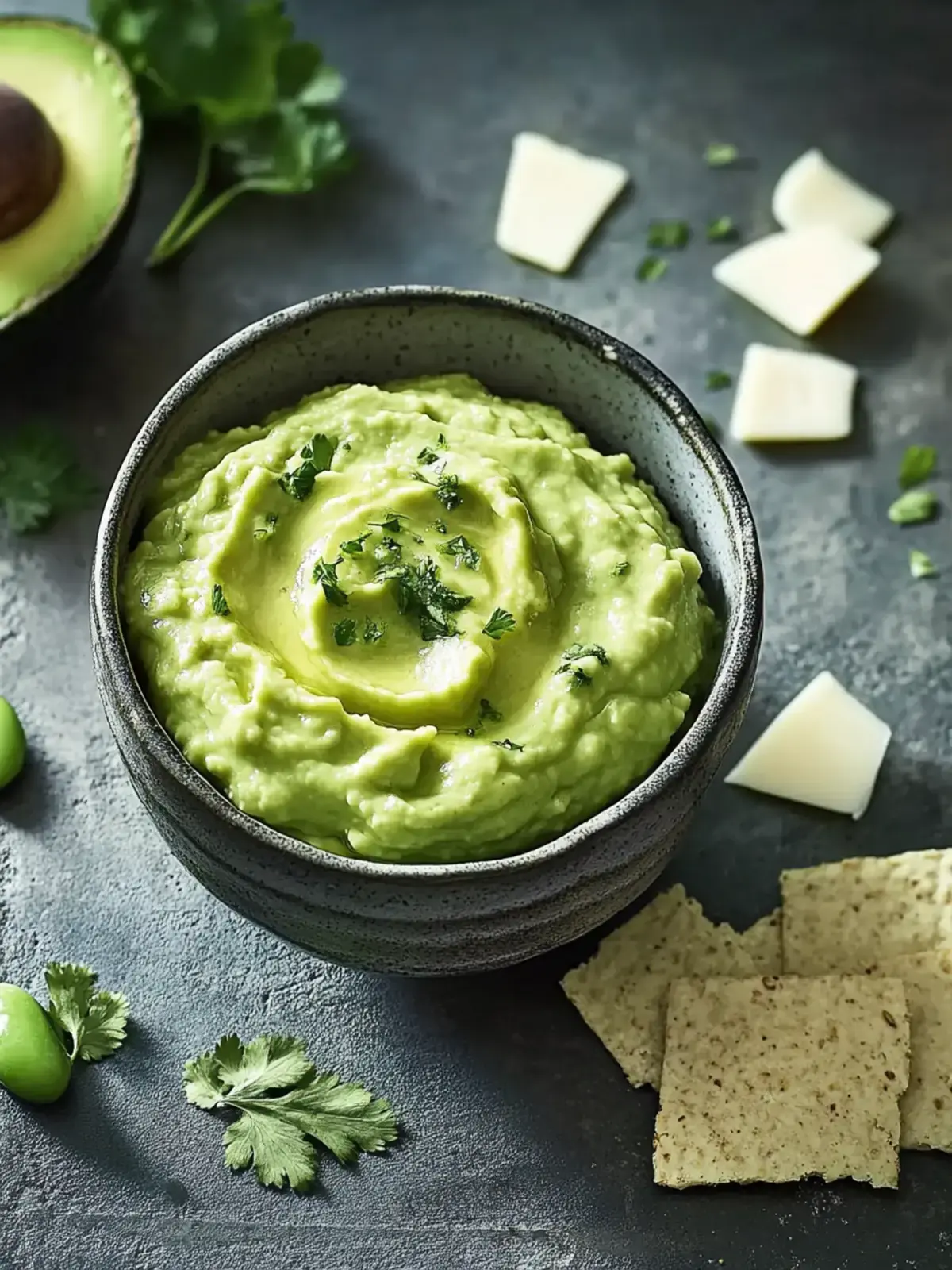 Einfaches Avocado-Dip mit Frischkäse