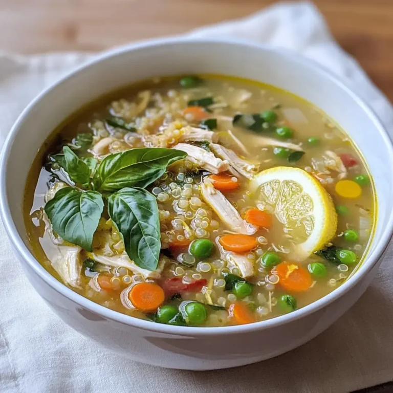 Einfaches Zitronenhühnchen-Suppe mit Frühlingsgemüse