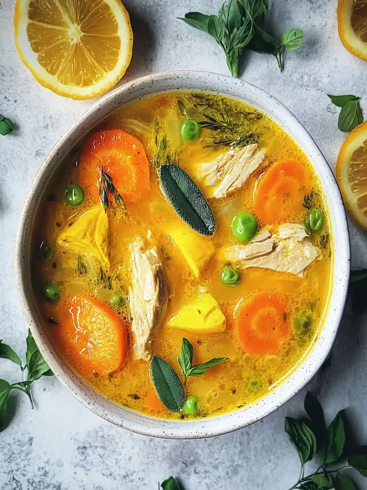 Entzündungshemmende Kurkuma-Hühnersuppe