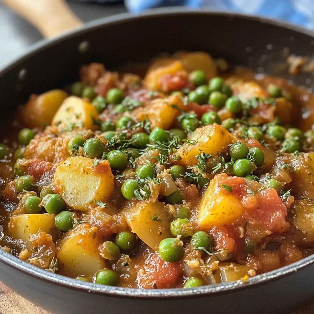 Erbsen und Kartoffel