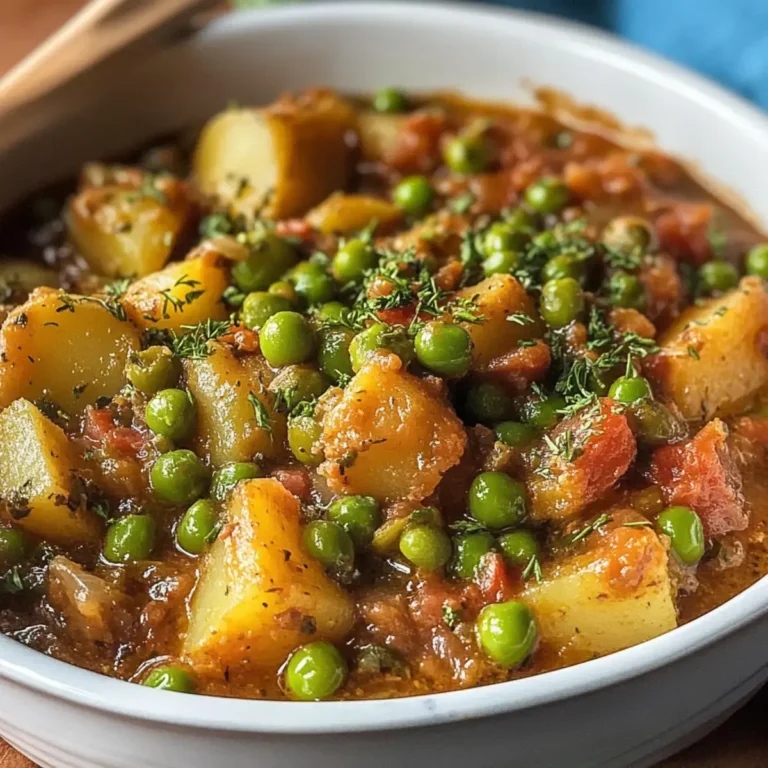 Erbsen und Kartoffel: Leckeres griechisches Gemüsegericht