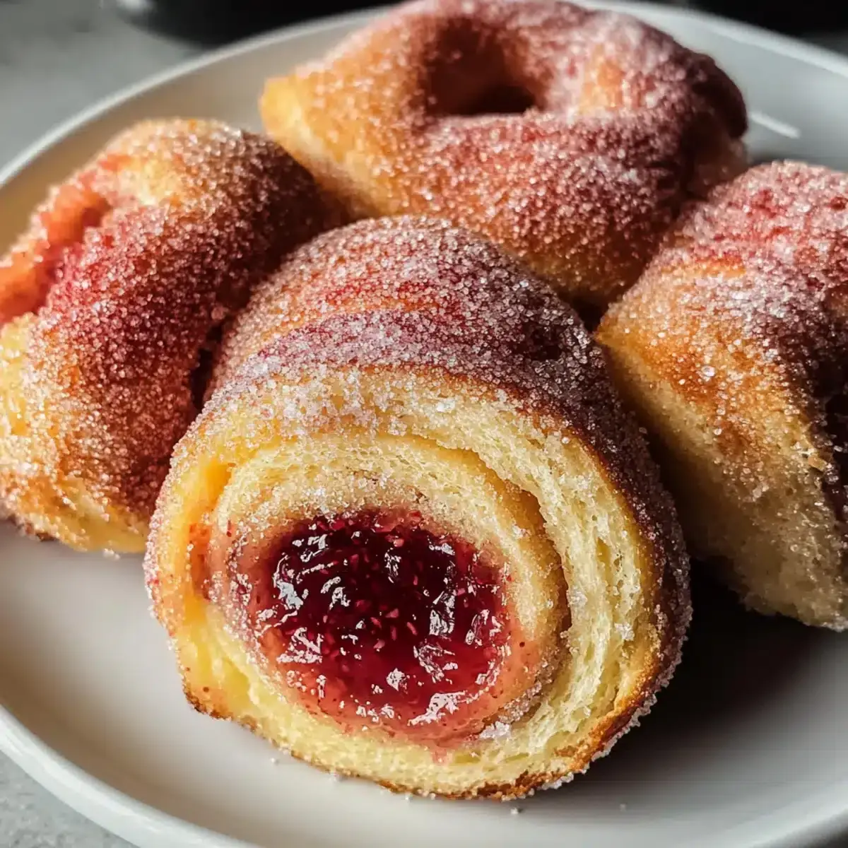 Erdbeer-Donut-Rollen