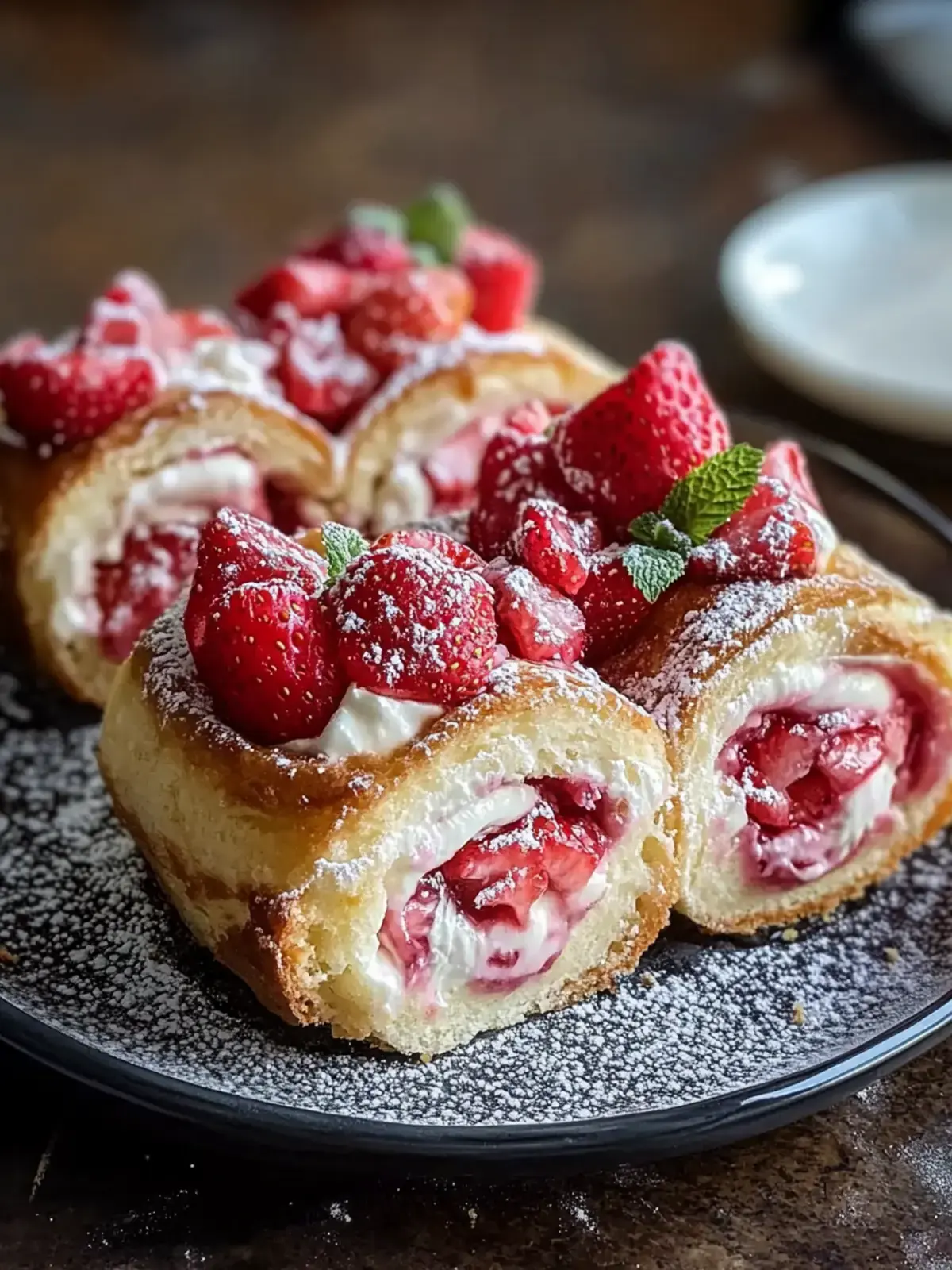 Erdbeer Käsekuchen Rollen