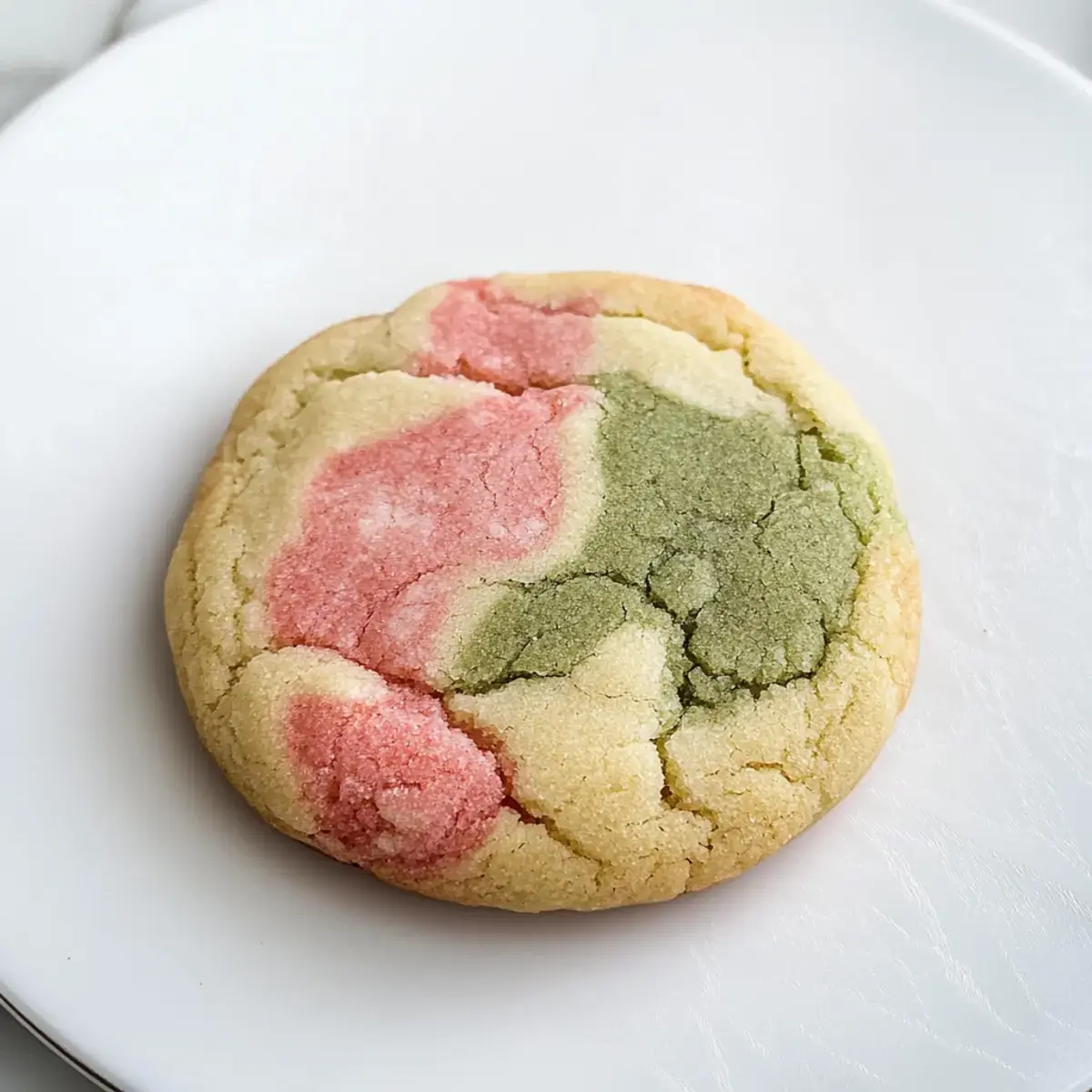 Erdbeer-Matcha-Marmorplätzchen