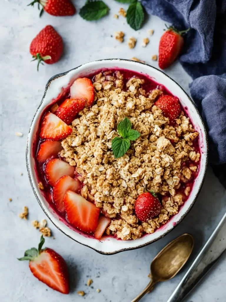 Erdbeer Rhabarber Crumble