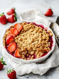 Erdbeer-Rhabarber-Crumble