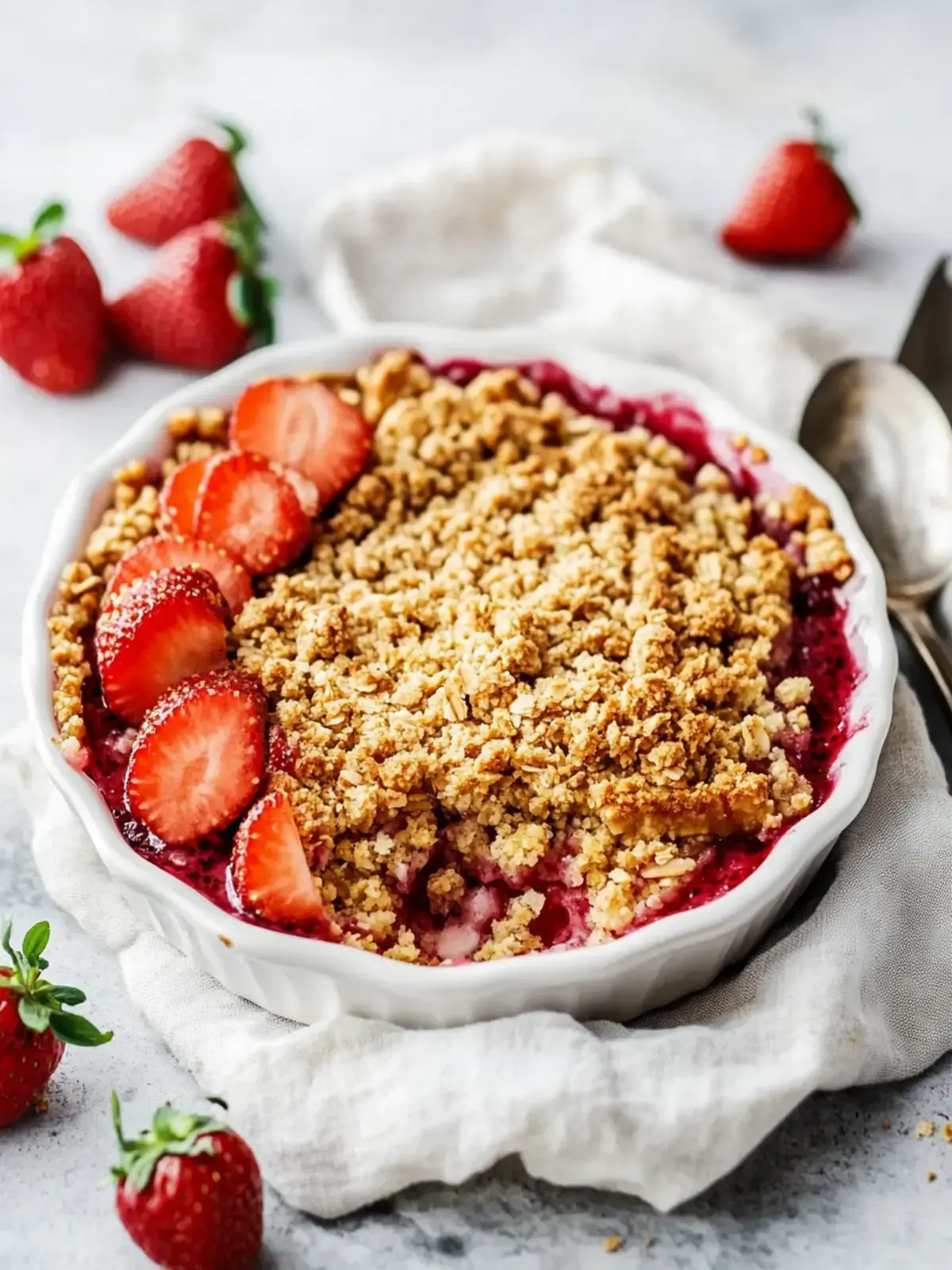 Erdbeer Rhabarber Crumble