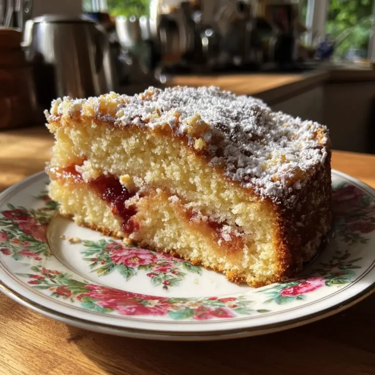 Erdbeer Rhabarber Streuselkuchen
