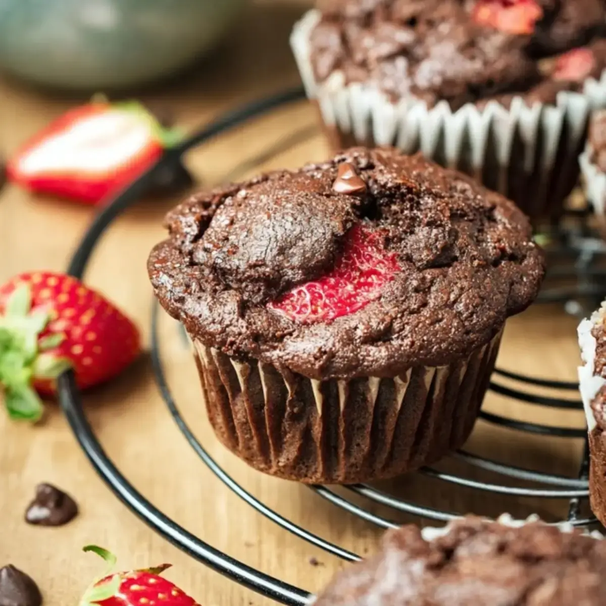 Erdbeer Schoko Muffins Rezept