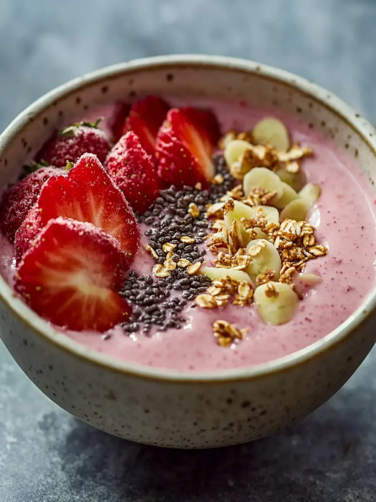 Erdbeer Smoothie Schüssel