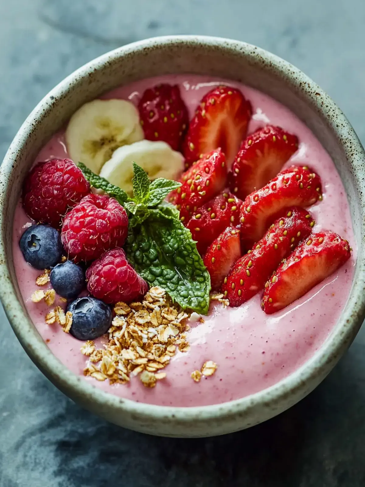 Erdbeer Smoothie Schüssel