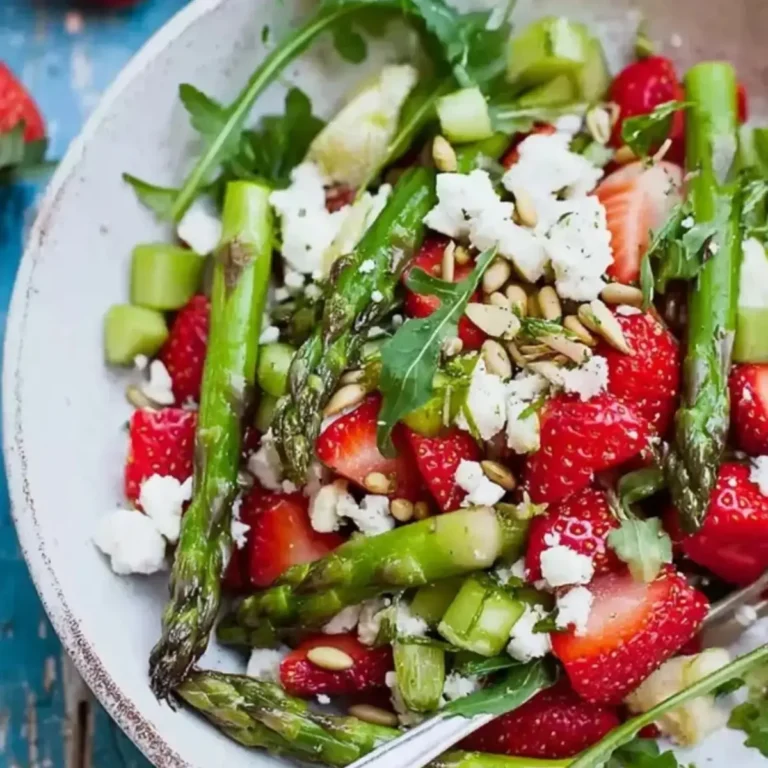 Erdbeer-Spargel-Salat mit Feta und Pinienkernen – Frisch und gesund! – Noras Kreationen