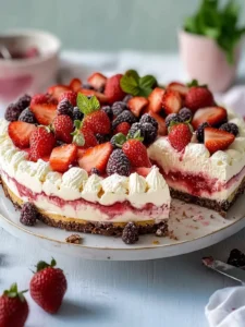 Erdbeer-Stracciatella-Torte