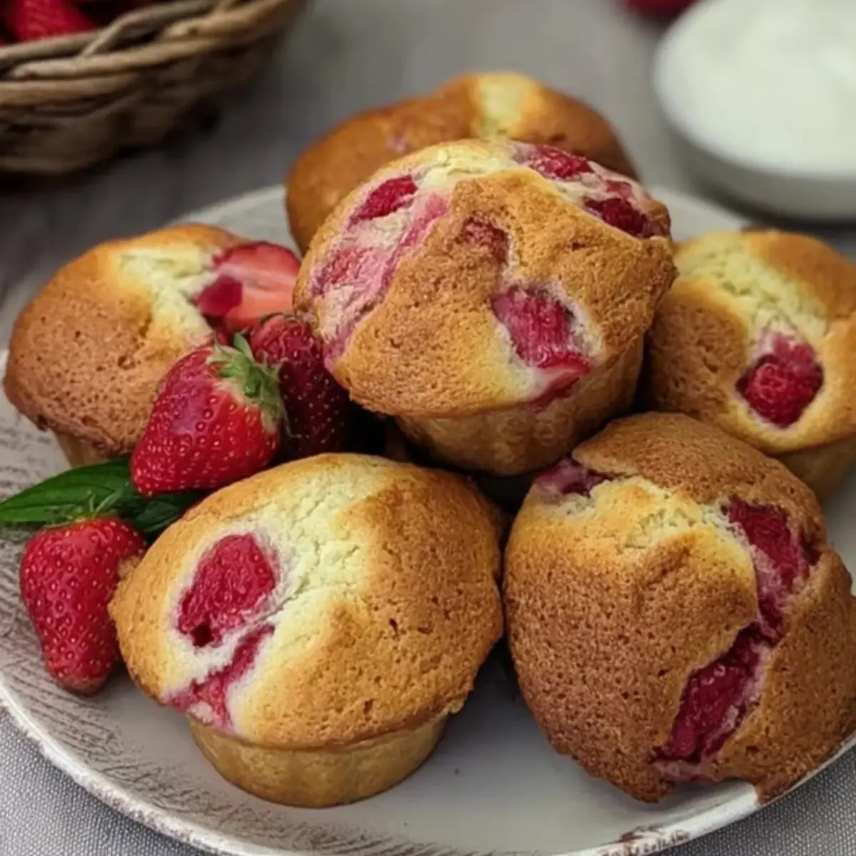 Erdbeermuffins mit Joghurt