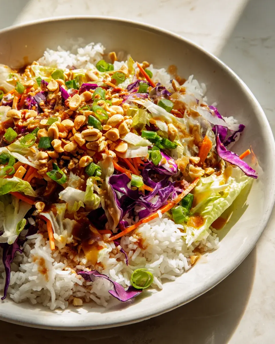 Erdnuss Knacksalat mit Sesamdressing