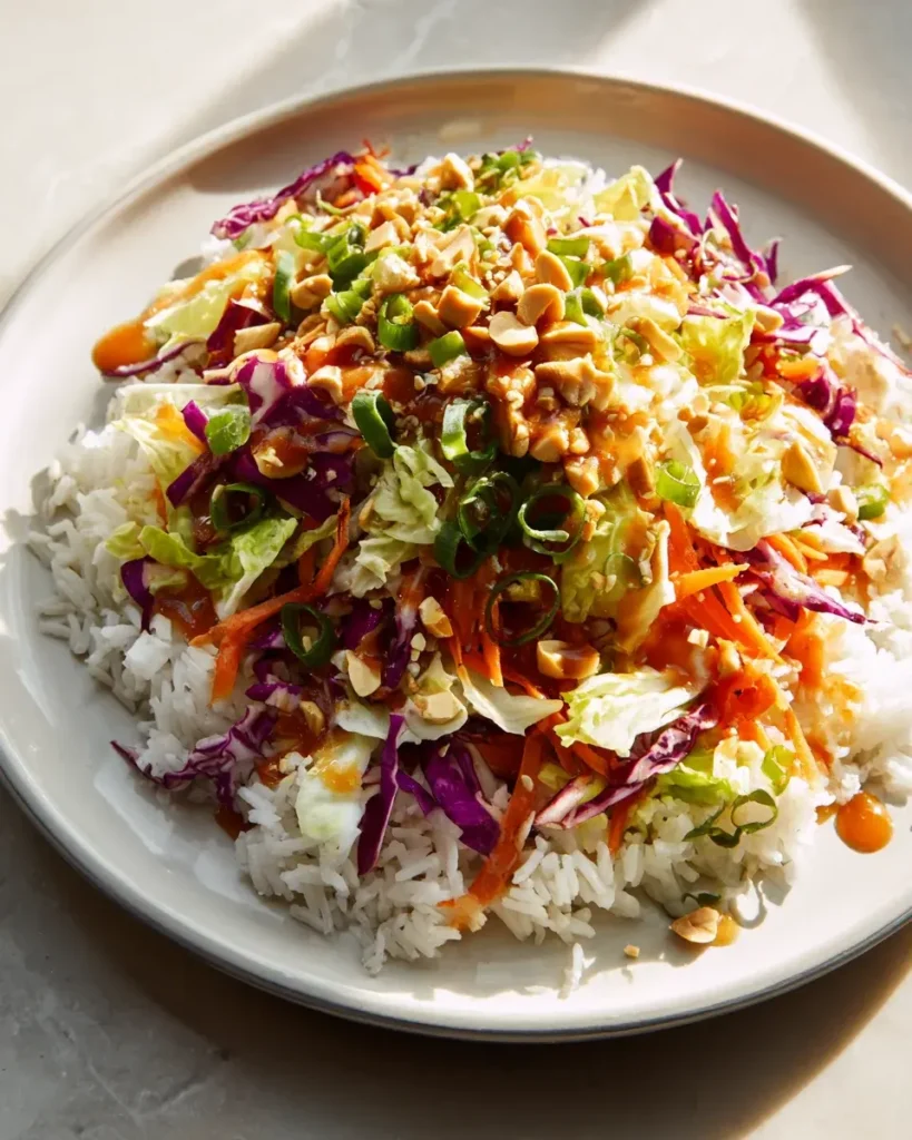 Erdnuss Knacksalat mit Sesamdressing