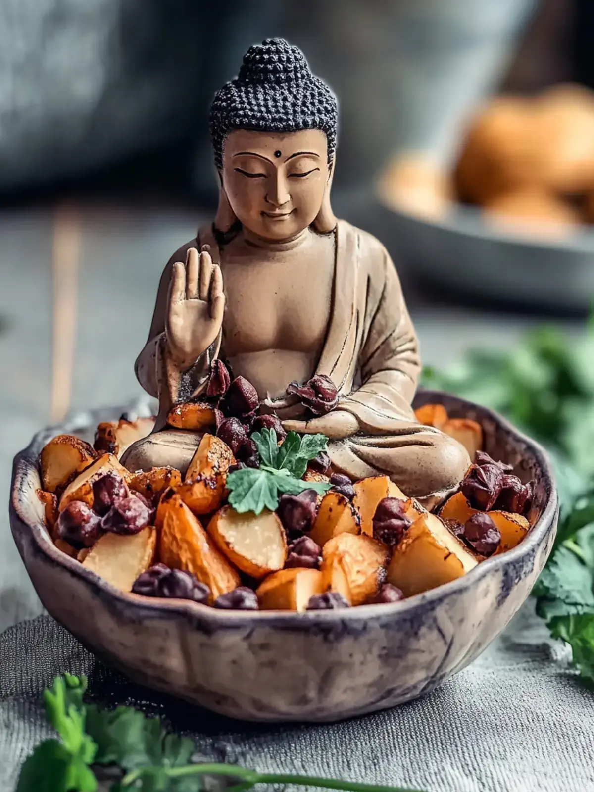 Erdnuss Süßkartoffel Buddha Schüssel