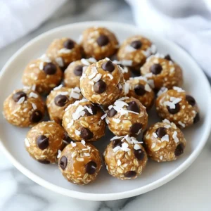 Erdnussbutter Schokoladen-Energie-Bällchen