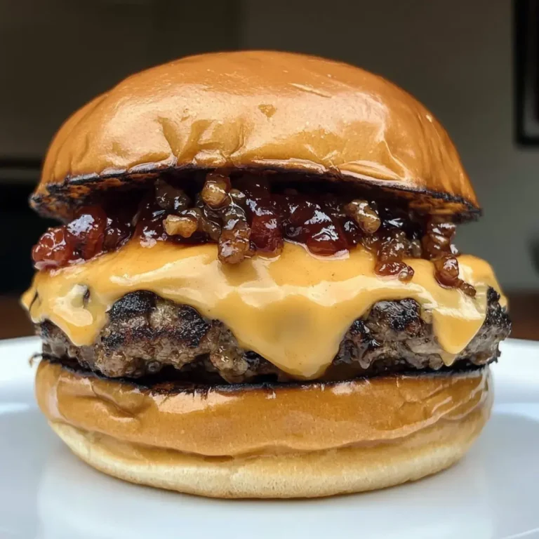 Ultimativer Erdnussbutter Speck Marmelade Burger Genuss