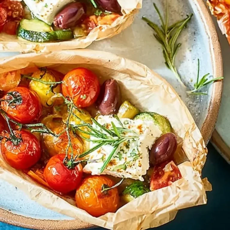 Feta Päckchen mit mediterranem Gemüse