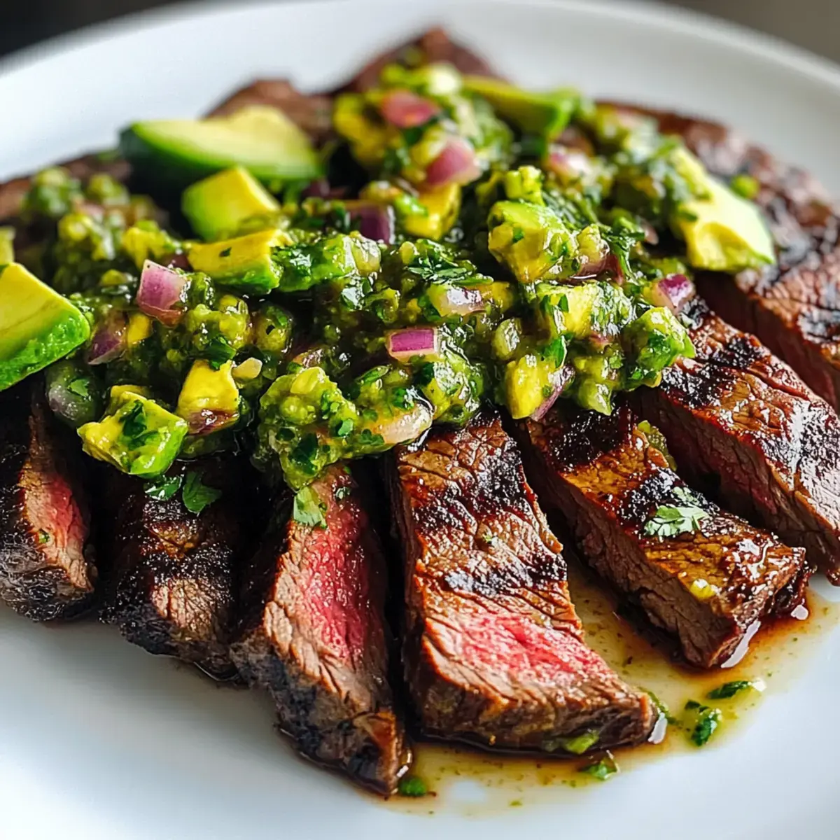 Flanksteak mit Avocado-Salsa