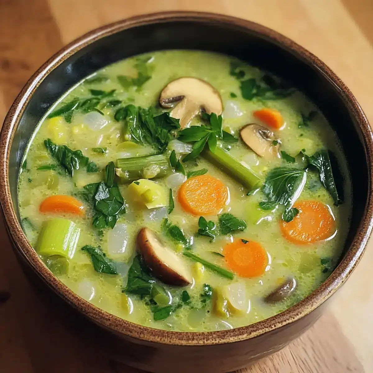 Frische Frühlingsgericht Suppe