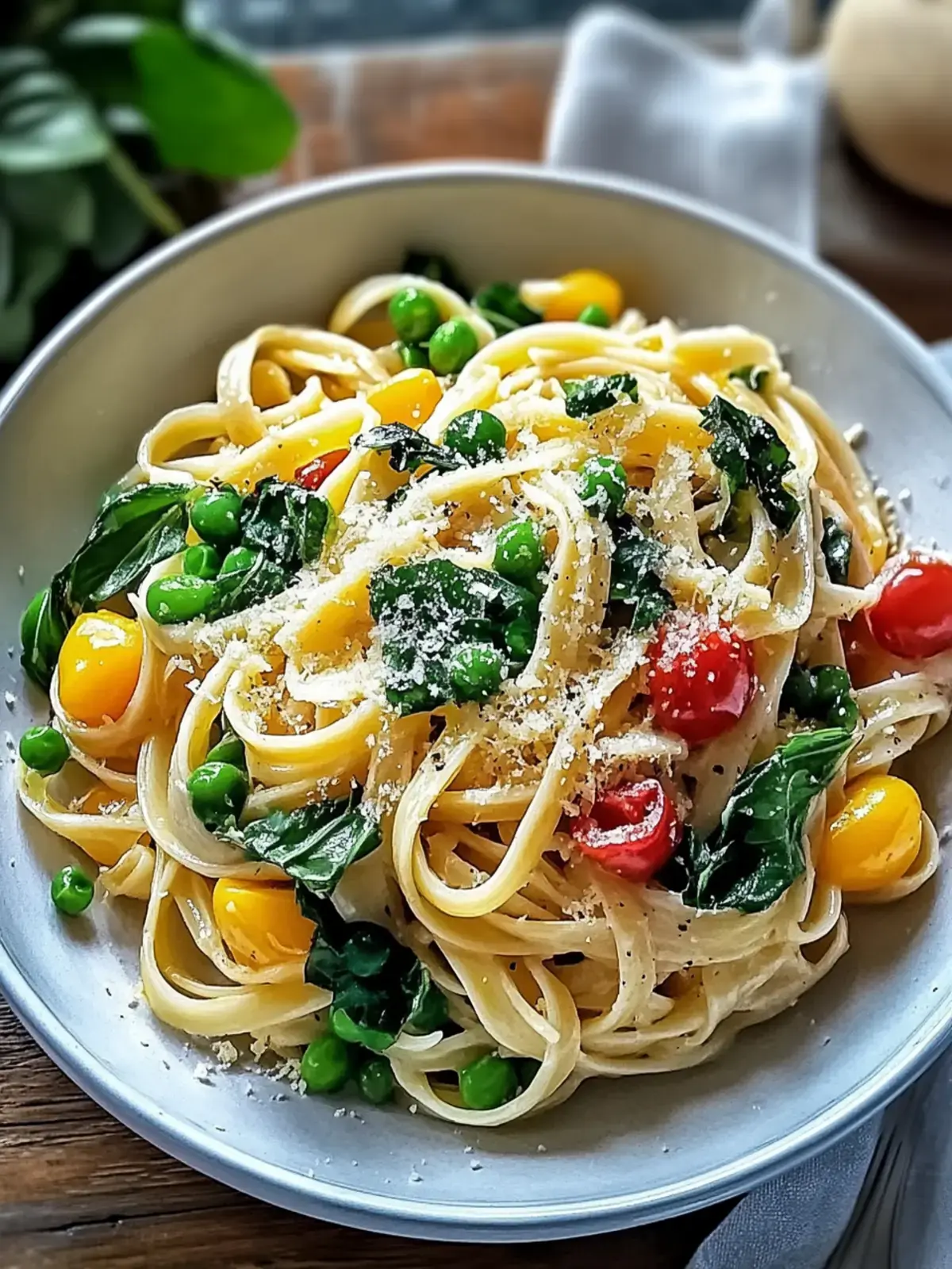 Frische Frühlingspasta Primavera