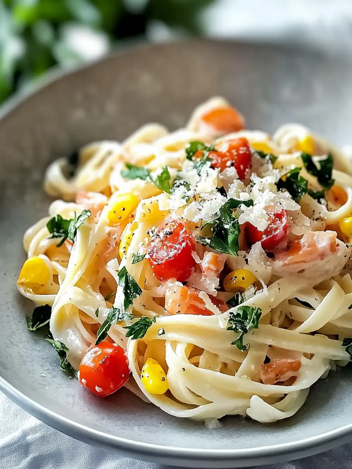 Frische Frühlingspasta Primavera